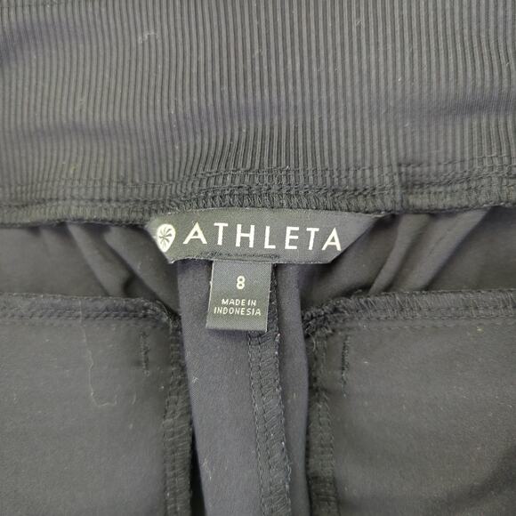 Athleta Brooklyn‎ Mid Rise Ankle Pant 198671 Black Activewear Womens 8 Casual - Picture 6 of 8